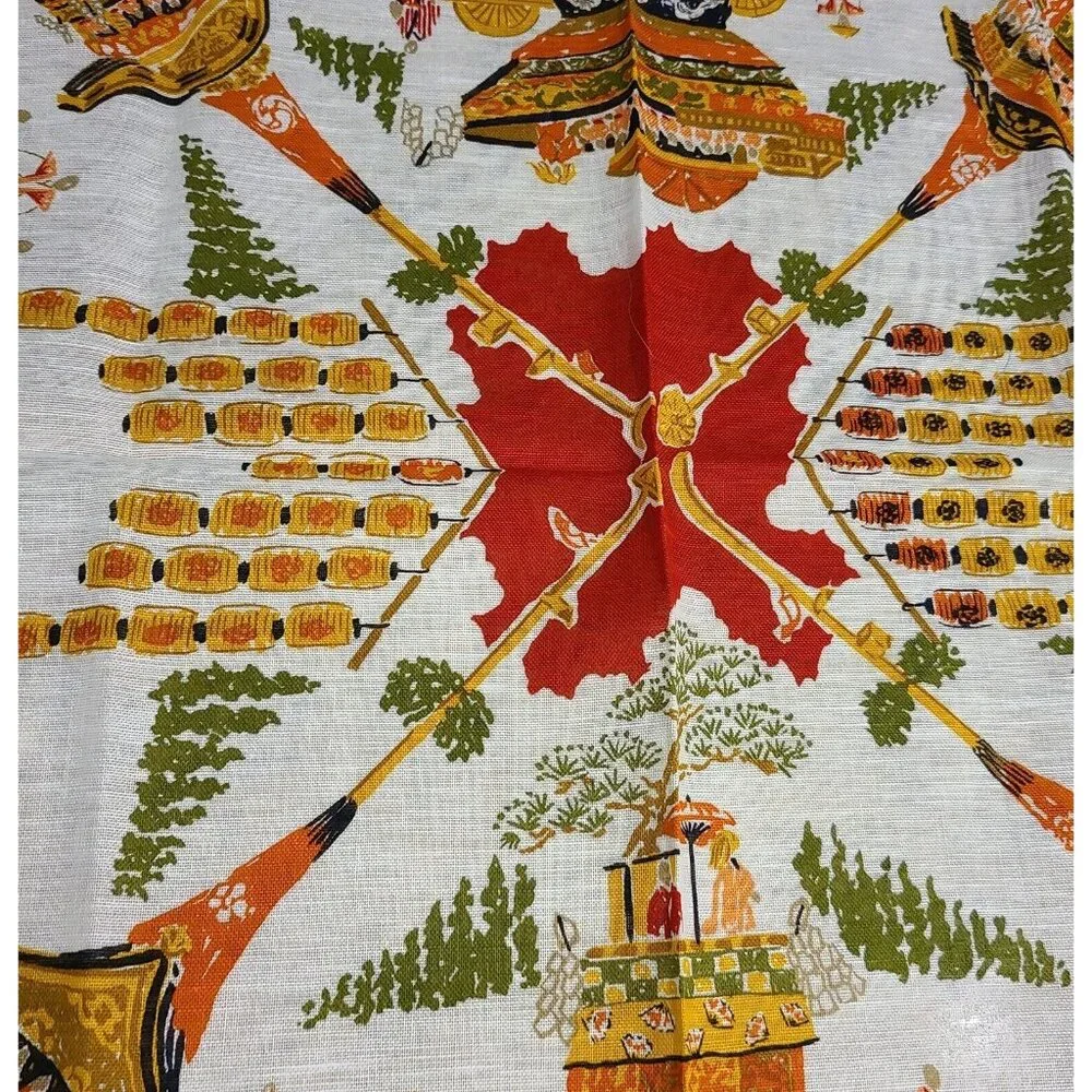 Matsuri Handkerchief Oriental Gion Festival? Lantern Yamaboko Orange 19